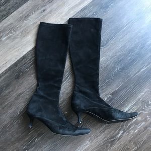 STUART WEITZMAN- Suede Heeled Boots